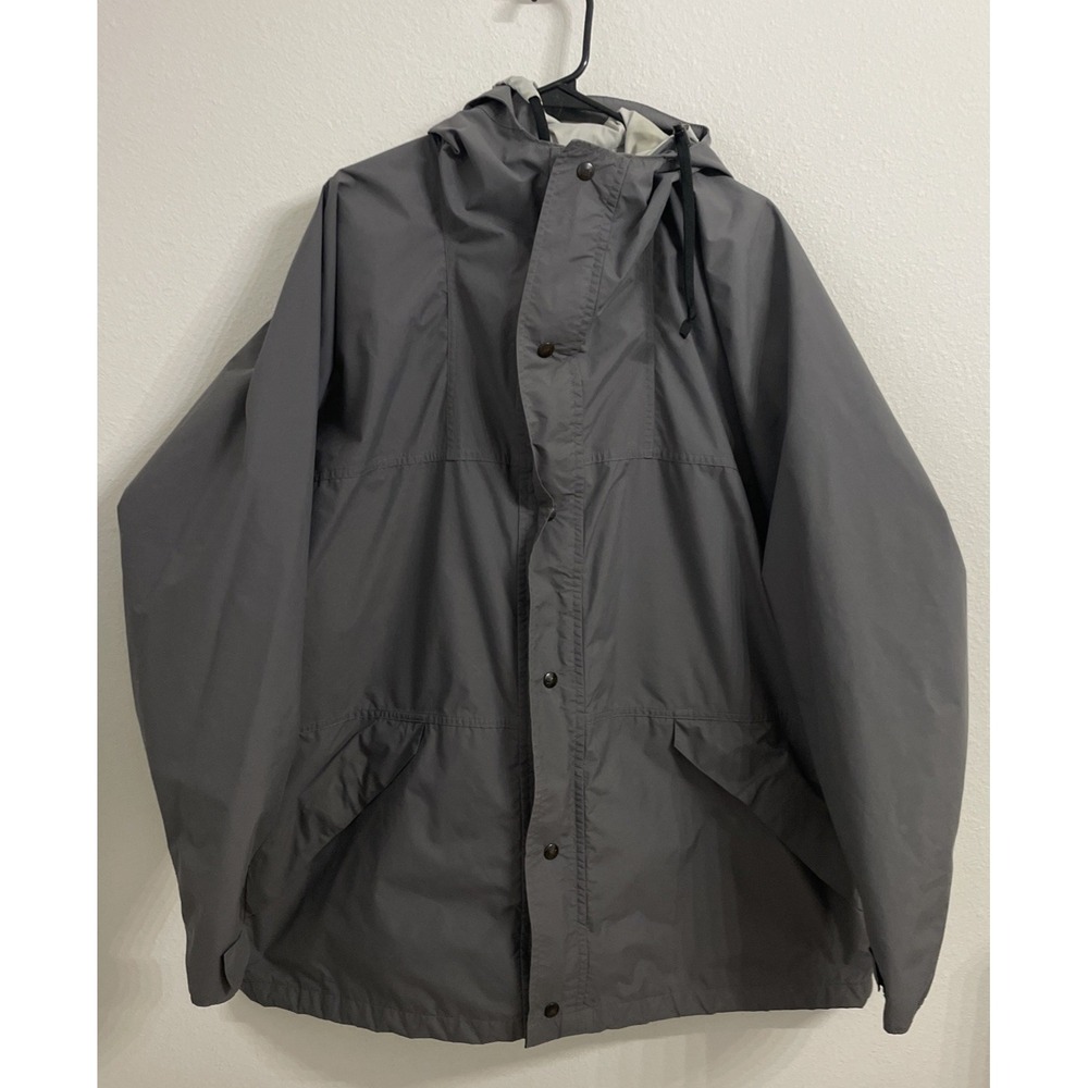 REI Jacket Mens Grey Parka Hooded GORE TEX Size XXL